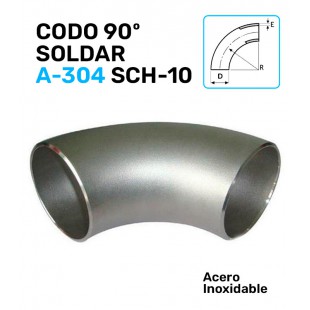 CODO 90º SOLD. A-304 SCH-10